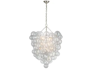 TALIA - Grande Entry Chandelier in Burnished Silver Leaf _ Visual Comfort Europe